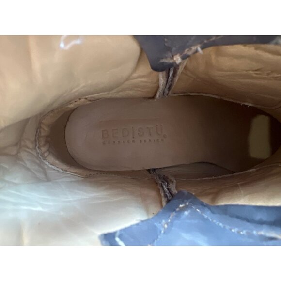 Bed|Stu Women's Crane Western Leather Ankle Boot, Black Teak Rustic Rust - Picture 11 of 12